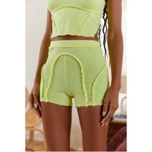Out From Under Sweet Dreams Seamed Lounge Shorts Boxer Lemon Medium